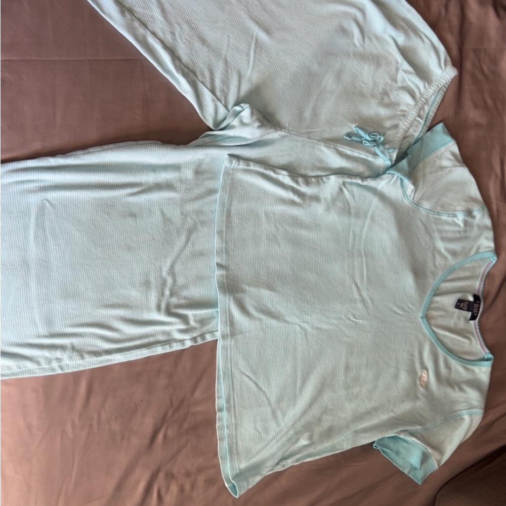 Chaps Light Blue Pajama Set